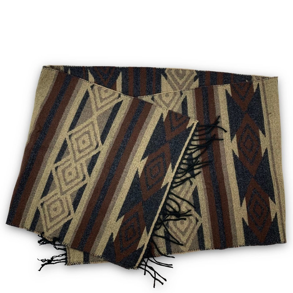 Vintage Italian designer chevron western cowboy print scarf - Picture 4 of 11